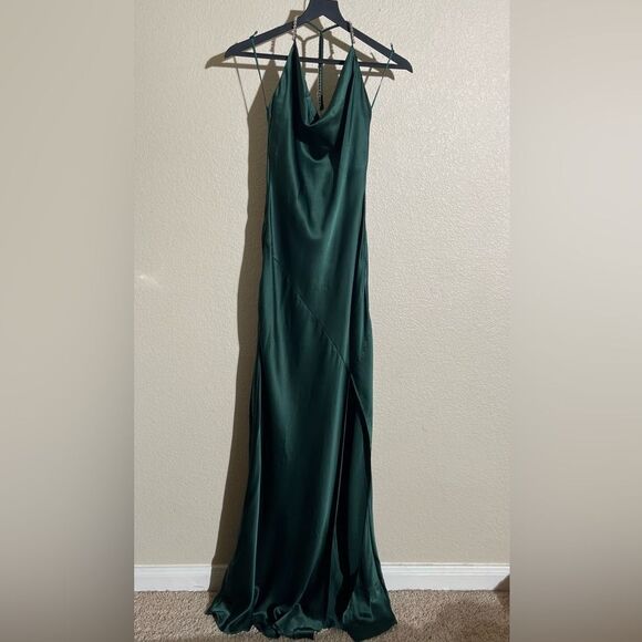 Nicholas Elegant Green Silk Dress - Picture 2 of 6